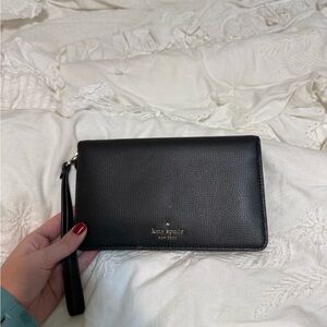 Kate Spade Black Leather Clutch
